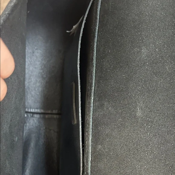 Madewell The Abroad Shoulder Bag, Black Leather Crossbody Purse - Picture 9 of 10